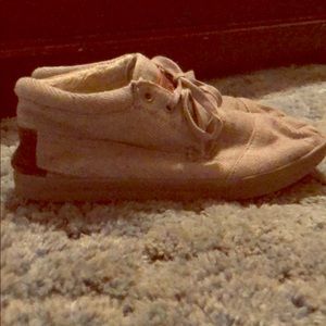 Toms gray wool fleck fleece botas.